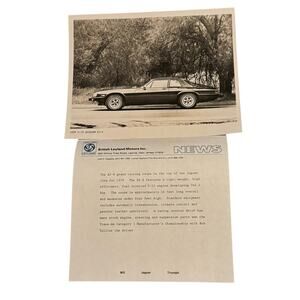 1979 Jaguar XJS V12 Promo Photo Ad Copy British Leyland Dealership Ephemera BMH
